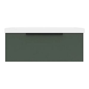 Изображение товара Подвесная тумба под раковину La Fenice Simpla Grigio 100 см серо-зеленая матовая