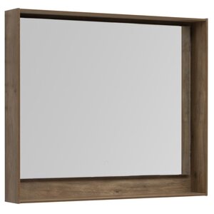 Изображение товара Зеркало Aquanet Милан 336401 с LED подсветкой 100 см, подвесное, коричневое