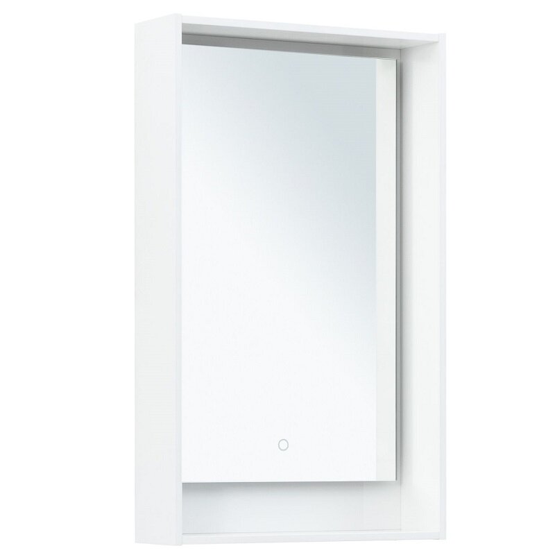 Изображение товара Зеркало Aquanet Милан 336390 с LED подсветкой, белое, 49.6x14.3x83 см