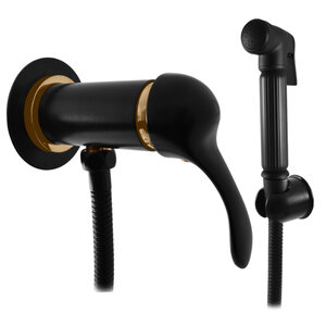 Изображение товара Гигиенический душ Rav-Slezak Labe L047/1CMATZ со смесителем черный матовый и золото