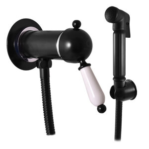 Изображение товара Гигиенический душ Rav-Slezak Labe L547/1CMATC, со смесителем, цвет черный матовый/хром