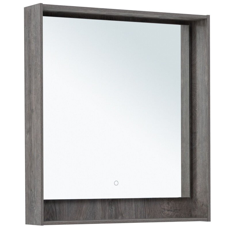 Изображение товара Зеркало Aquanet Милан 336395 с LED подсветкой 80 см влагостойкое подвесное серое