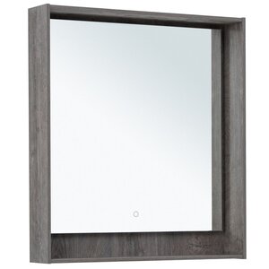 Изображение товара Зеркало Aquanet Милан 336395 с LED подсветкой 80 см влагостойкое подвесное серое