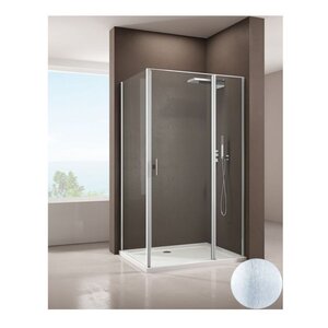 Изображение товара Душевой уголок Allen Brau Priority, 3.31005.BA + 3.31020.BA, 100 х 100 см, стекло прозрачное, профиль серебро браш