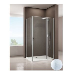 Изображение товара Душевой уголок Allen Brau Priority, 3.31005.BA + 3.31014.BA, 100 х 80 см, стекло прозрачное, профиль серебро браш