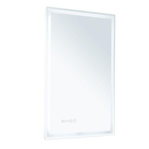 Изображение товара Зеркало Aquanet Оптима 288962, 50 см, с LED подсветкой, часами, цвет белый матовый