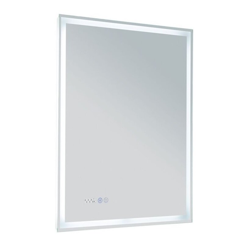Изображение товара Зеркало Aquanet Оптима 288963, 60 см, с LED подсветкой, часами, цвет белый матовый Изображение товара Зеркало Aquanet Оптима 288963, 60 см, с LED подсветкой, часами, цвет белый матовый