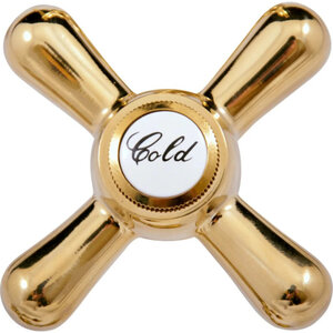 Изображение товара Ручка для смесителя Rav-Slezak KR1001Z, золото, классическая верхняя ручка