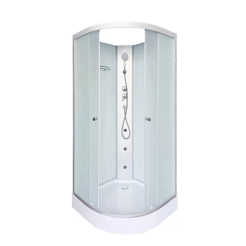 Изображение товара Душевая кабина Dto LM909NGM 90x90 см гидромассаж матовое стекло хром профиль