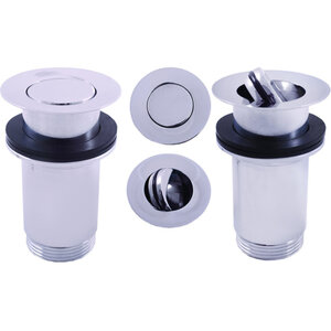 Изображение товара Донный клапан для раковины Rav-Slezak MD0700 с переливом и регулировкой высоты хром