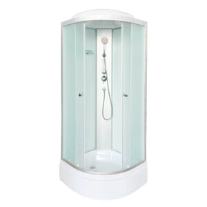 Изображение товара Душевая кабина Dto LM780EL, 80 x 80 см, с крышей, стекло матовое, профиль матовый хром