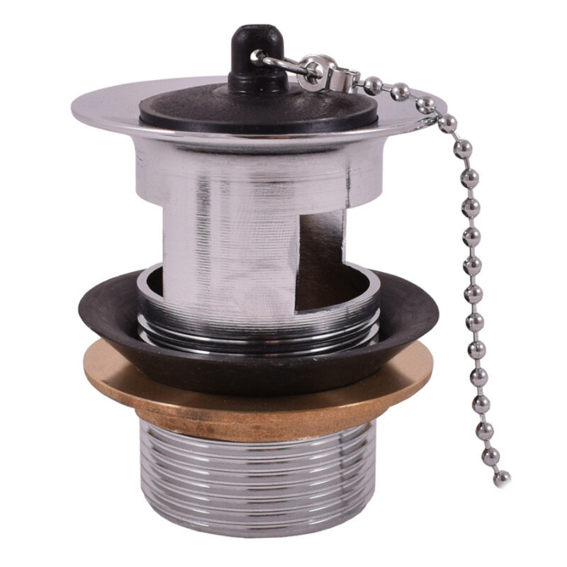 Изображение товара Донный клапан для раковины Rav-Slezak MD0797 с переливом хромированный