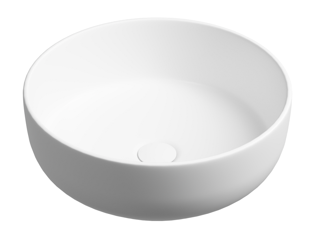 Изображение товара Раковина Ceramicanova Taycan CN12003MW, 37.5 см, сантехфарфор, накладная, белый матовый