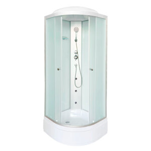 Изображение товара Душевая кабина Dto LM790GM, 90 x 90 см, с крышей, с гидромассажем, стекло матовое, профиль матовый хром