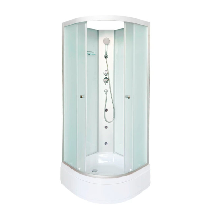 Изображение товара Душевая кабина Dto LM790NGM 90x90 с гидромассажем матовое стекло профиль хром