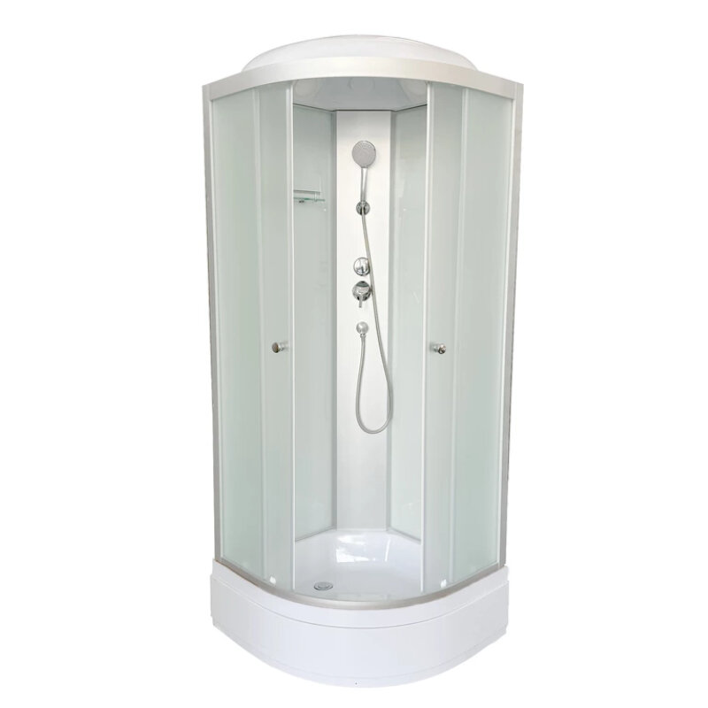 Изображение товара Душевая кабина Dto LM710 100x100 см с крышей, матовое стекло, профиль хром