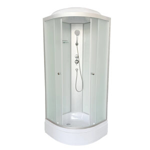 Изображение товара Душевая кабина Dto LM710, 100 x 100 см, с крышей, стекло матовое, профиль матовый хром