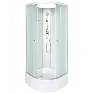 Изображение товара Душевая кабина Dto LM710NGM, 100 x 100 см, с гидромассажем, стекло матовое, профиль матовый хром