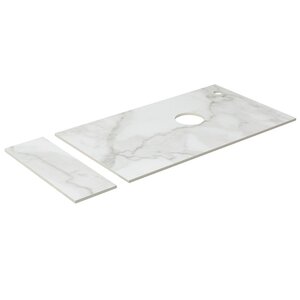 Изображение товара Столешница Aquanet Nova Lite Loft 75 R АВ01 белый мрамор с полкой, 75 см