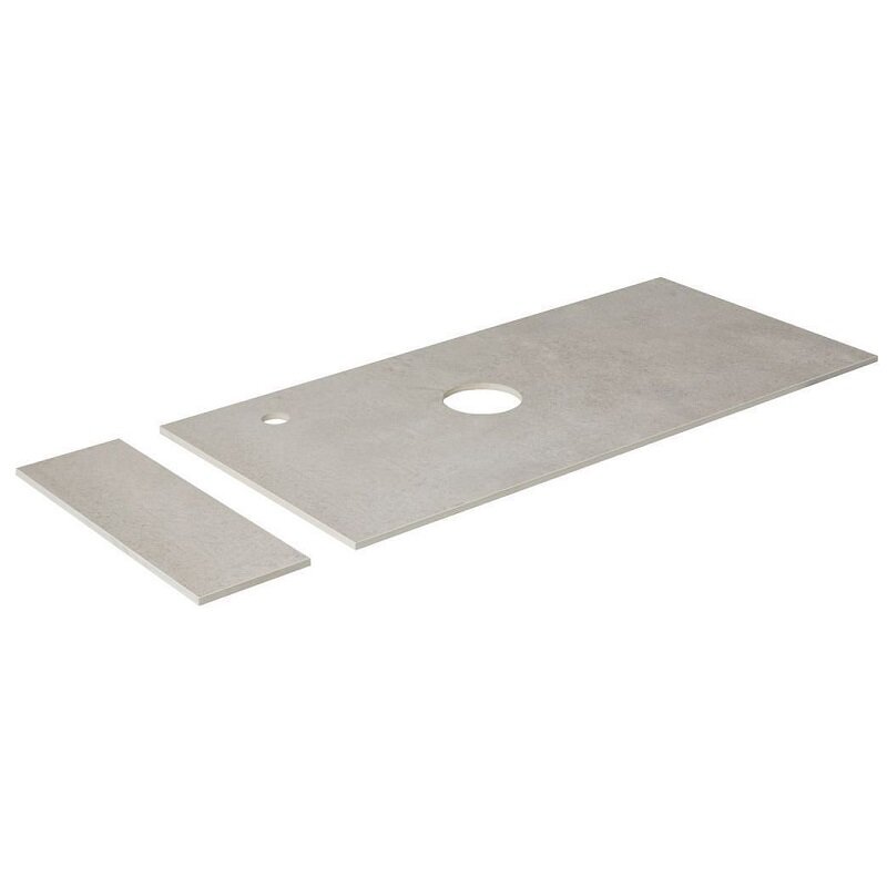 Изображение товара Столешница Aquanet Nova Lite Loft 90 L TF01 из керамогранита с полкой, серый цвет