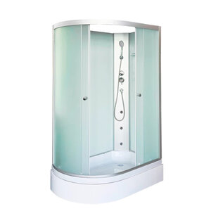 Изображение товара Душевая кабина Dto LM720RNGM/LM720LNGM, 120 x 80 см, с гидромассажем, стекло матовое, профиль матовый хром, правая/левая