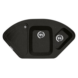 Изображение товара Кухонная мойка Lava A3.LAV из искусственного камня 105 см чёрный металлик