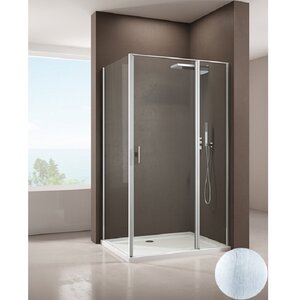 Изображение товара Душевой уголок Allen Brau Priority, 3.31002.BA + 3.31014.BA, 90 х 80 см, стекло прозрачное, профиль серебро браш