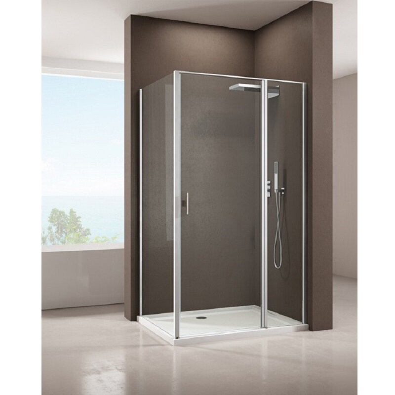 Изображение товара Душевой уголок Allen Brau Priority 90x90 см распашной с прозрачным стеклом и хромированным профилем
