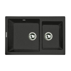 Изображение товара Кухонная мойка Lava D3.BAS 77.5 см искусственный камень черный BASALT угловая