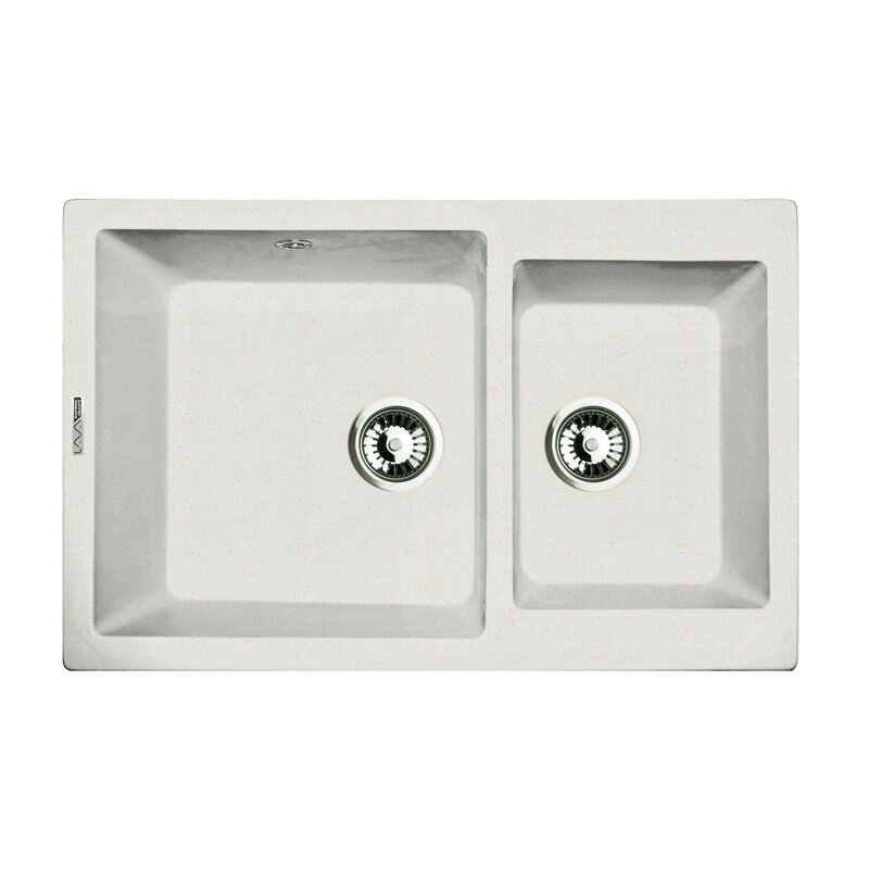 Изображение товара Кухонная мойка Lava D3.LAT 77.5 см из искусственного камня белая