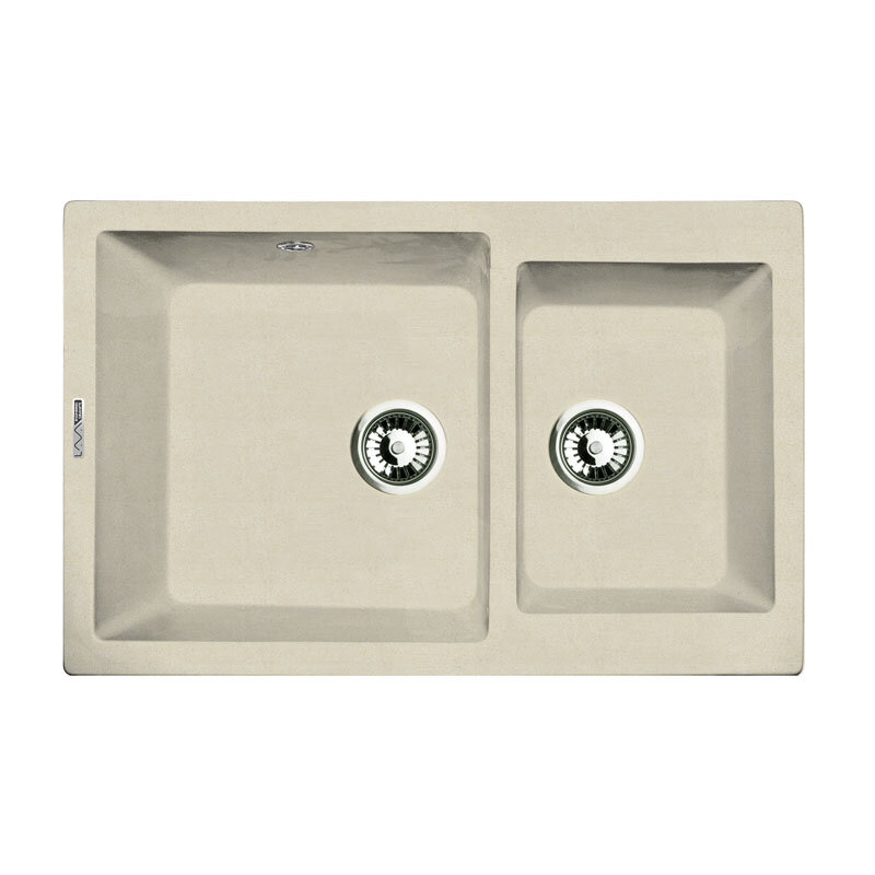 Изображение товара Кухонная мойка Lava D3.CRE из искусственного камня 77.5 см кремовая