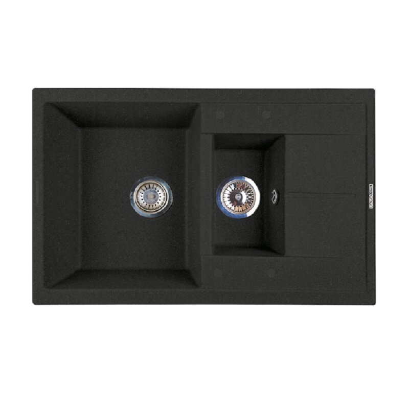 Изображение товара Кухонная мойка Lava D4.BAS из искусственного камня 78 см черная BASALT