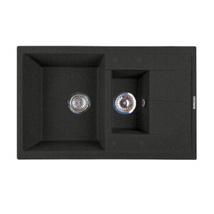 Изображение товара Кухонная мойка Lava D4.BAS из искусственного камня 78 см черная BASALT