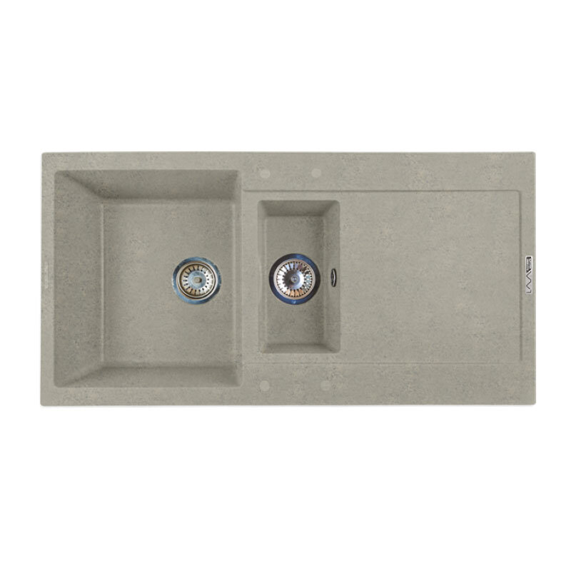 Изображение товара Кухонная мойка Lava D5.SCA 97 см искусственный камень серый с двумя чашами