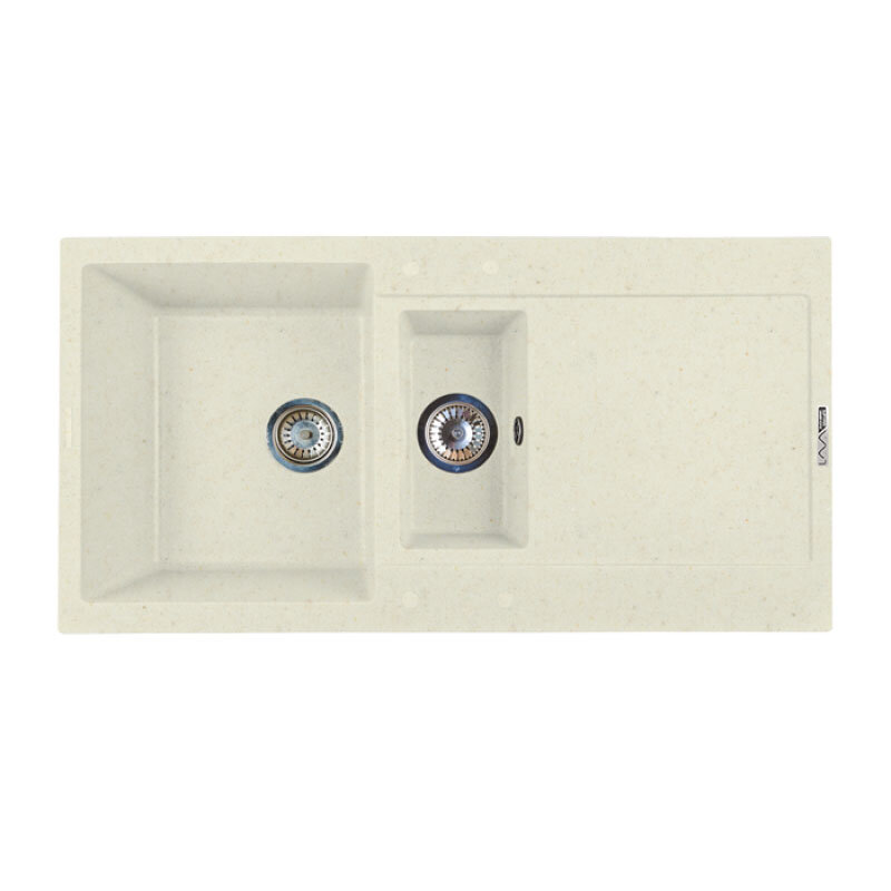 Изображение товара Кухонная мойка Lava D5.VNL, 97 см, материал искусственный камень, цвет VANILLA ваниль