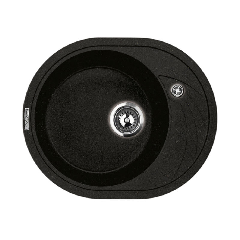 Изображение товара Кухонная мойка Lava E1.LAV, 57.5 см, искусственный камень, цвет Lava чёрный металлик Изображение товара Кухонная мойка Lava E1.LAV, 57.5 см, искусственный камень, цвет Lava чёрный металлик