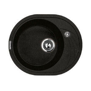 Изображение товара Кухонная мойка Lava E1.LAV, 57.5 см, материал искусственный камень, цвет LAVA чёрный металлик