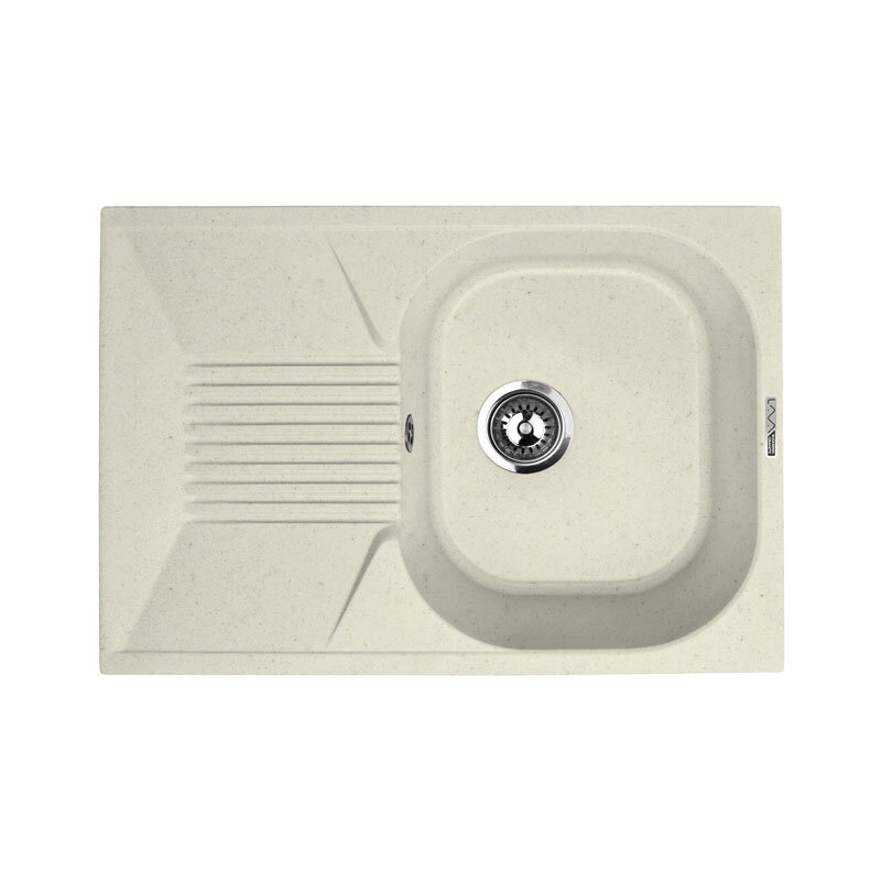 Изображение товара Кухонная мойка Lava L2.VNL, 69.5 см, материал искусственный камень, цвет VANILLA ваниль