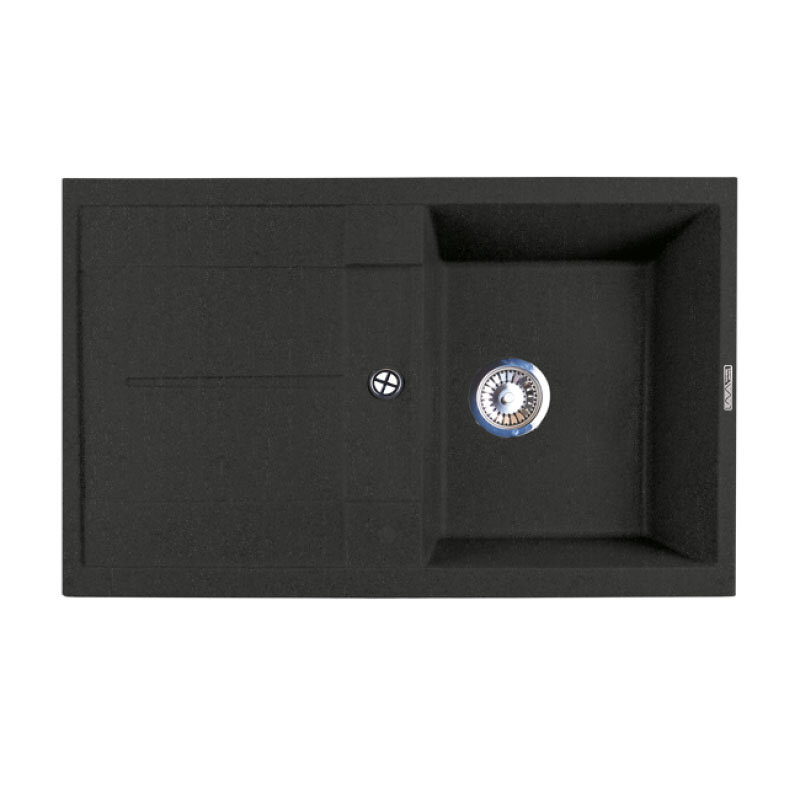 Изображение товара Кухонная мойка Lava L6.BAS 78 см из искусственного камня черная BASALT