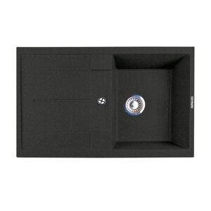 Изображение товара Кухонная мойка Lava L6.BAS 78 см из искусственного камня черная BASALT