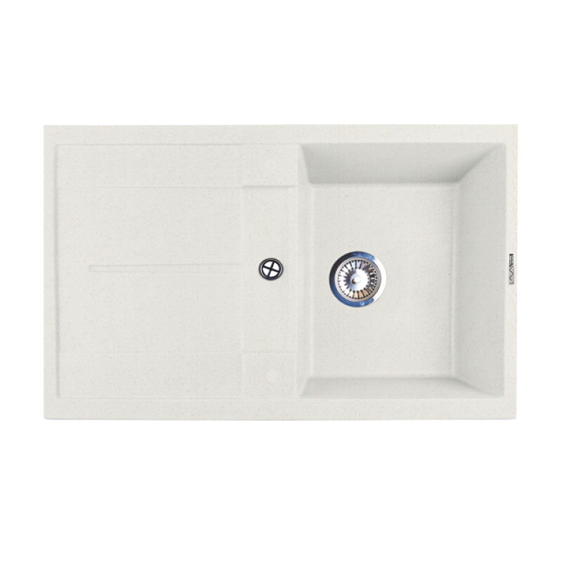 Изображение товара Кухонная мойка Lava L6.LAT 78 см из искусственного камня белая с гарантией 10 лет