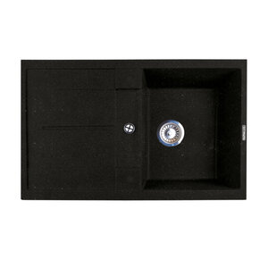 Изображение товара Кухонная мойка Lava L6.LAV 78 см искусственный камень черный металлик