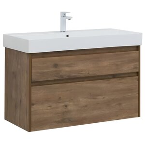 Изображение товара Тумба под раковину Aquanet Nova Lite 249957, 100 см, цвет дуб рустикальный