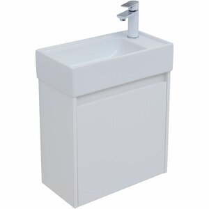 Изображение товара Тумба под раковину Aquanet Nova Lite 50 см, белая, подвесная, влагостойкий ЛДСП