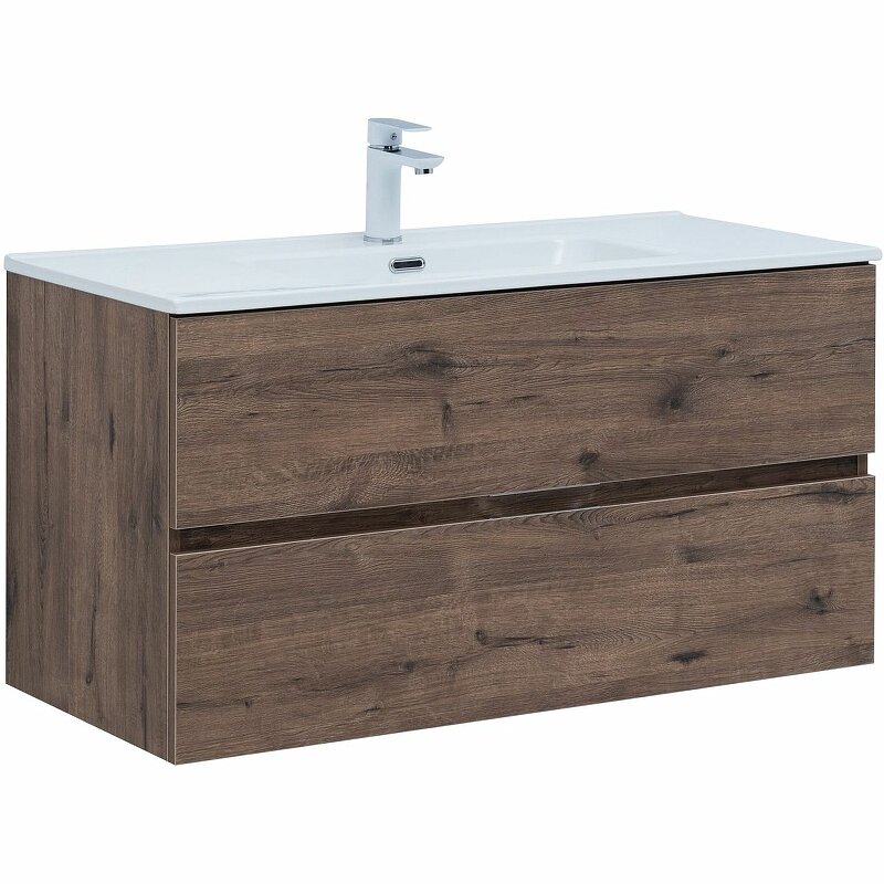 Изображение товара Тумба под раковину Aquanet Алвита New 334188 100 см цвет дуб веллингтон