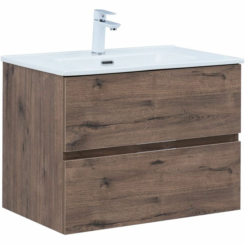 Изображение товара Тумба под раковину Aquanet Алвита New 70 см цвет дуб веллингтон табак