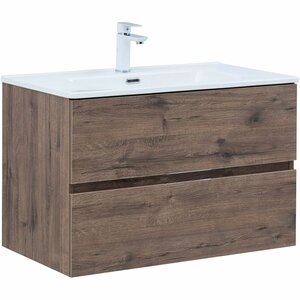 Изображение товара Тумба под раковину Aquanet Алвита New 334186, 80 см, цвет дуб веллингтон табак