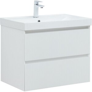 Изображение товара Тумба под раковину Aquanet Альтера 337155, 70 см, подвесная, цвет белый матовый