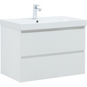 Изображение товара Тумба под раковину Aquanet Альтера 337156, 80 см, подвесная, цвет белый матовый