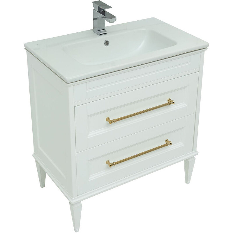 Изображение товара Тумба под раковину Aquanet Бостон 80 см белый матовый подвесная и напольная